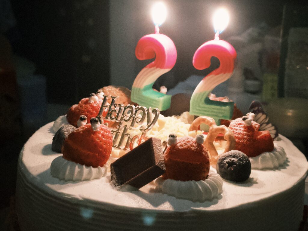 蛋糕上的生日蠟燭歲數更換 原圖 -Aiworks